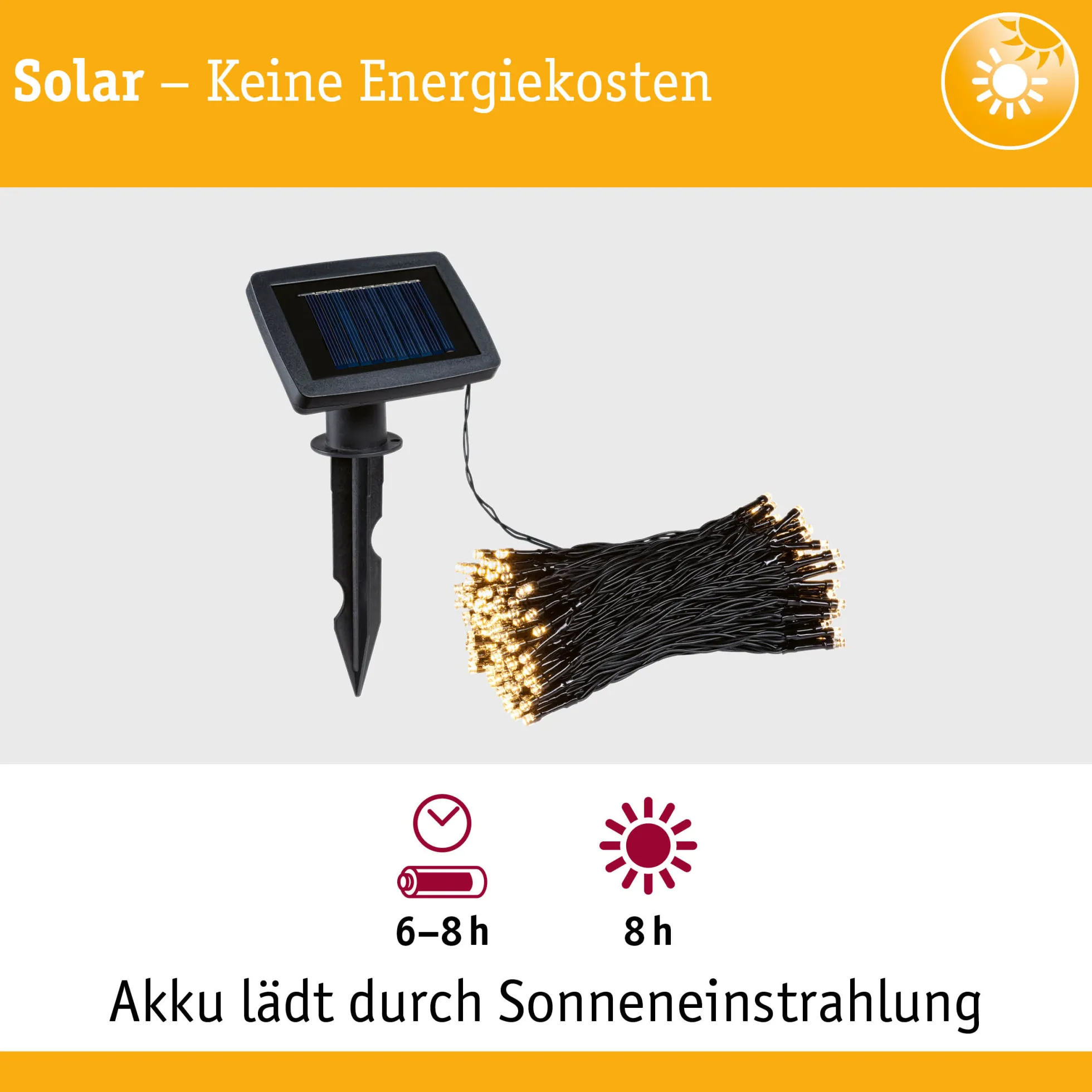 Solar LED Lichterkette - Aurinka