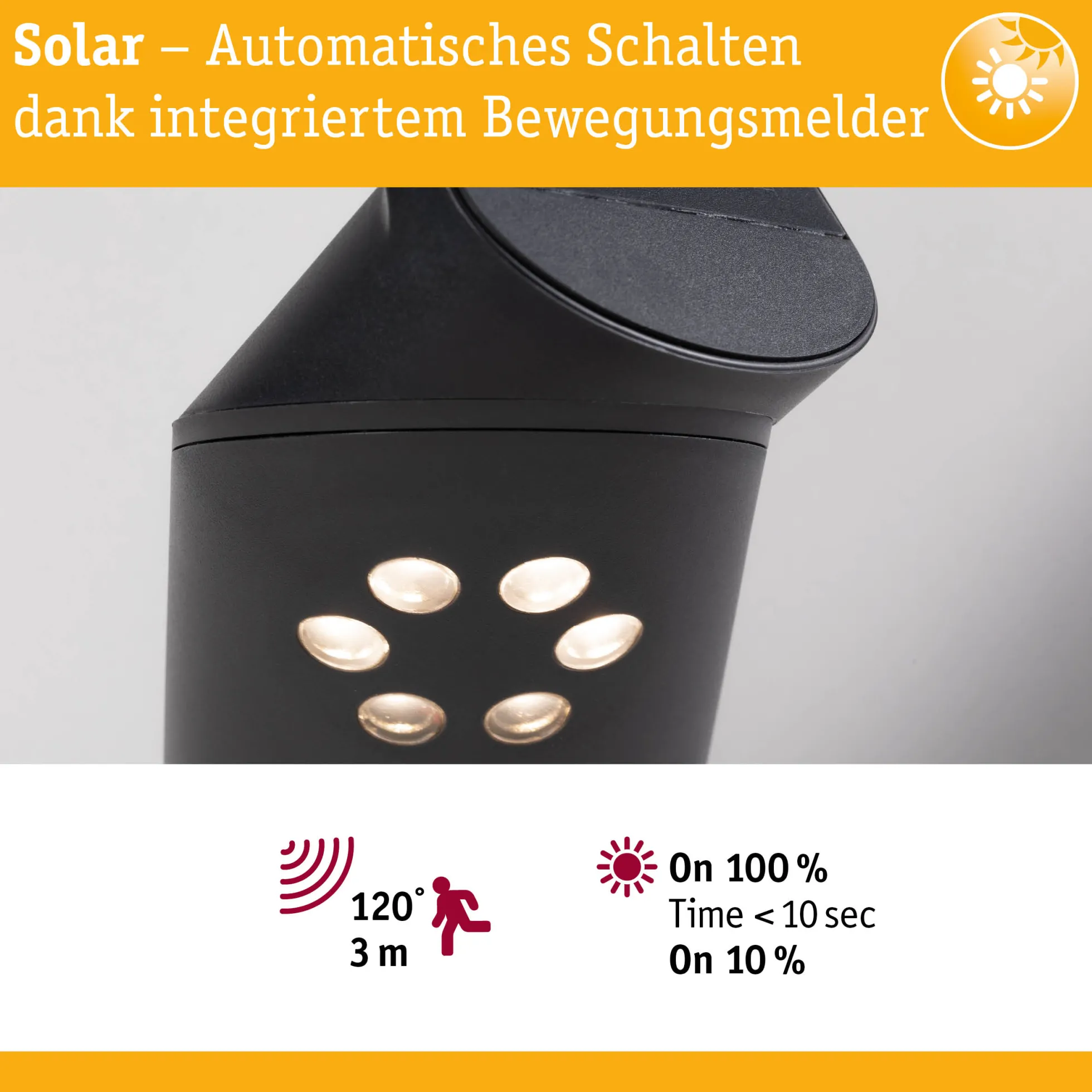 Solar LED Pollerleuchte - Ilias