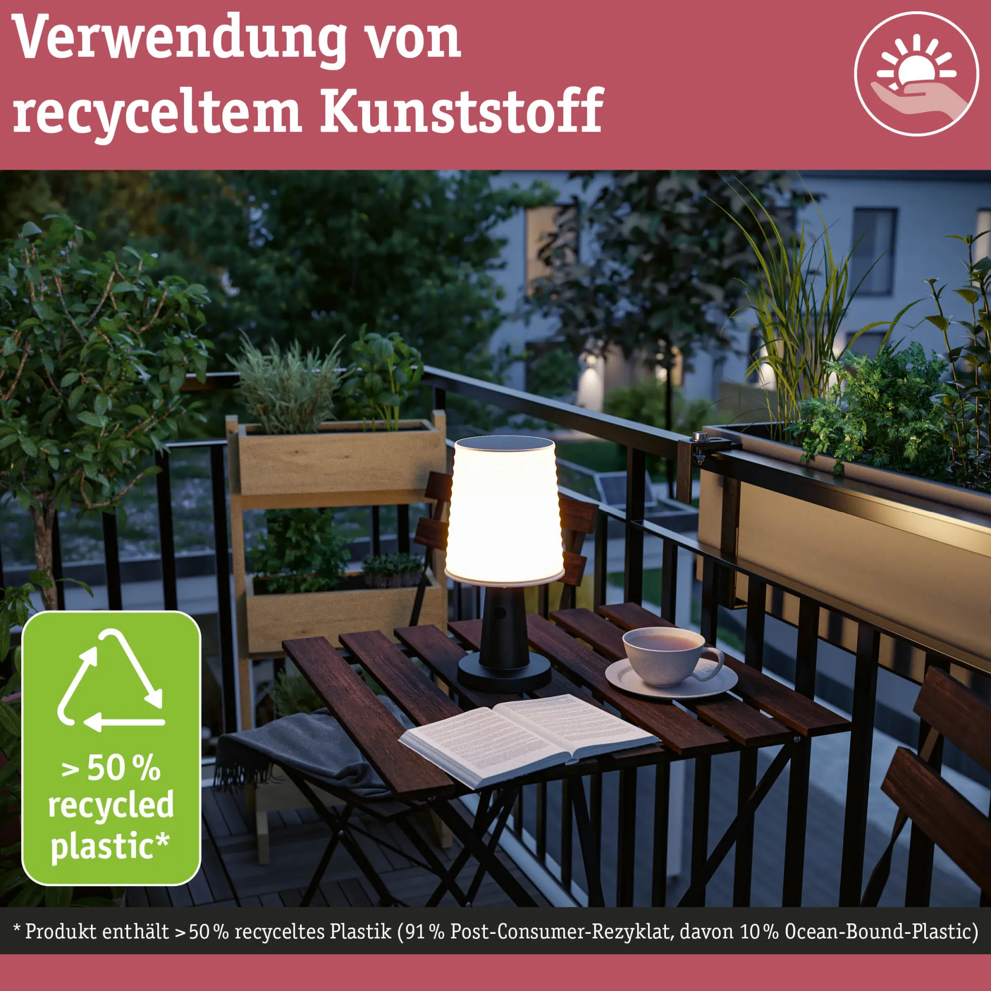 Solar LED Tischleuchte 3-Step-Dim - Ilanga