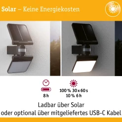 Solar LED Wandfluter - Lesla Dämmerungsgesteuerter Bewegungsmelder (IR)