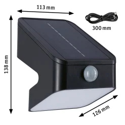 Solar LED Wandfluter - Lesly Dämmerungsgesteuerter Bewegungsmelder (IR)