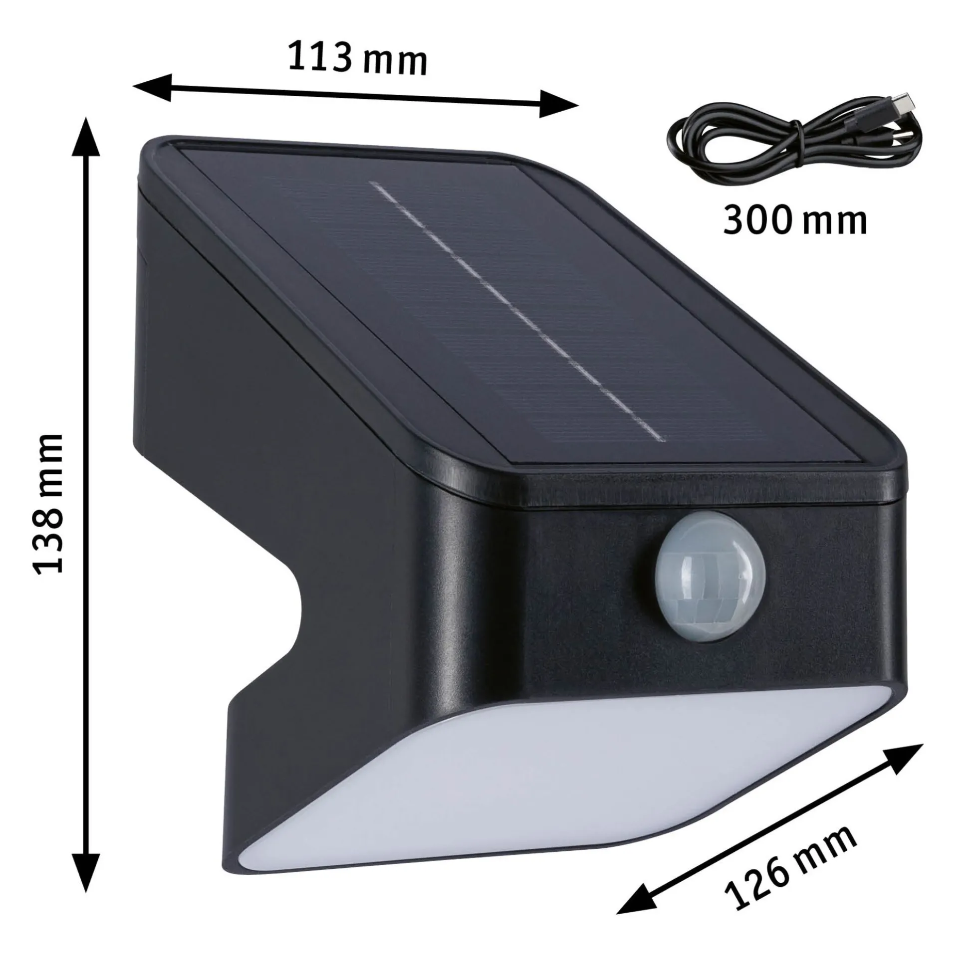 Solar LED Wandfluter - Lesly Dämmerungsgesteuerter Bewegungsmelder (IR)