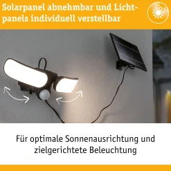 Solar LED Wandfluter - Sonlig Dämmerungsgesteuerter Bewegungsmelder (IR)