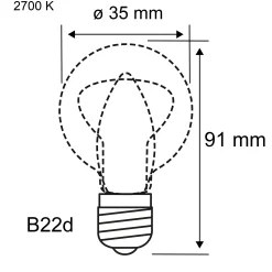 Standard 230V - LED Kerze B22d