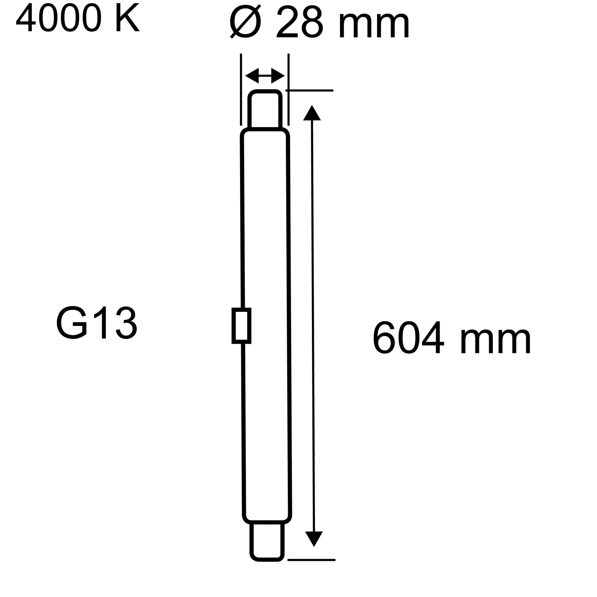 Standard 230V - LED Röhre T8 EM 604mm