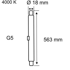Standard 230V - LED Röhre T5 HF 563mm
