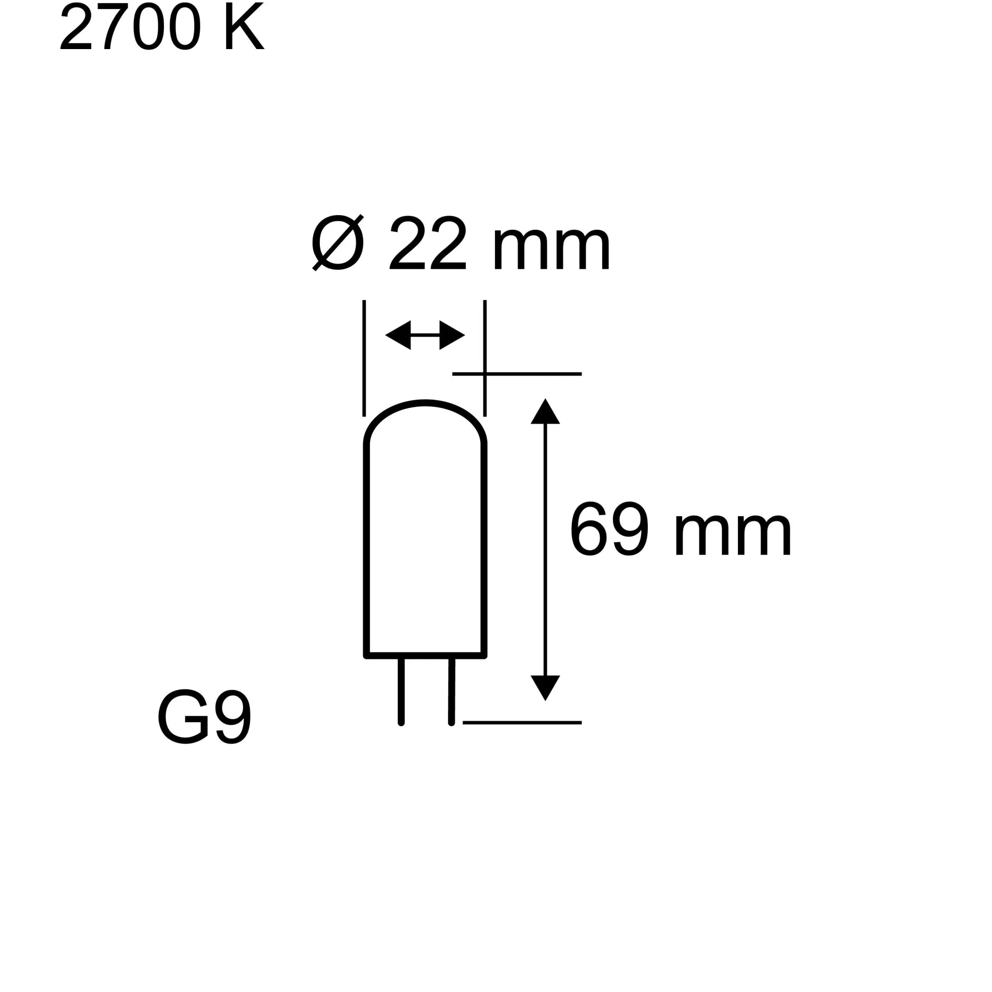 Standard 230V - LED Stiftsockel 1er-Set Dim