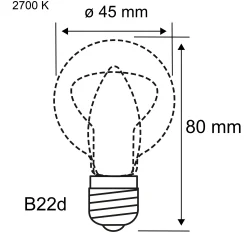 Standard 230V - LED Tropfen B22d