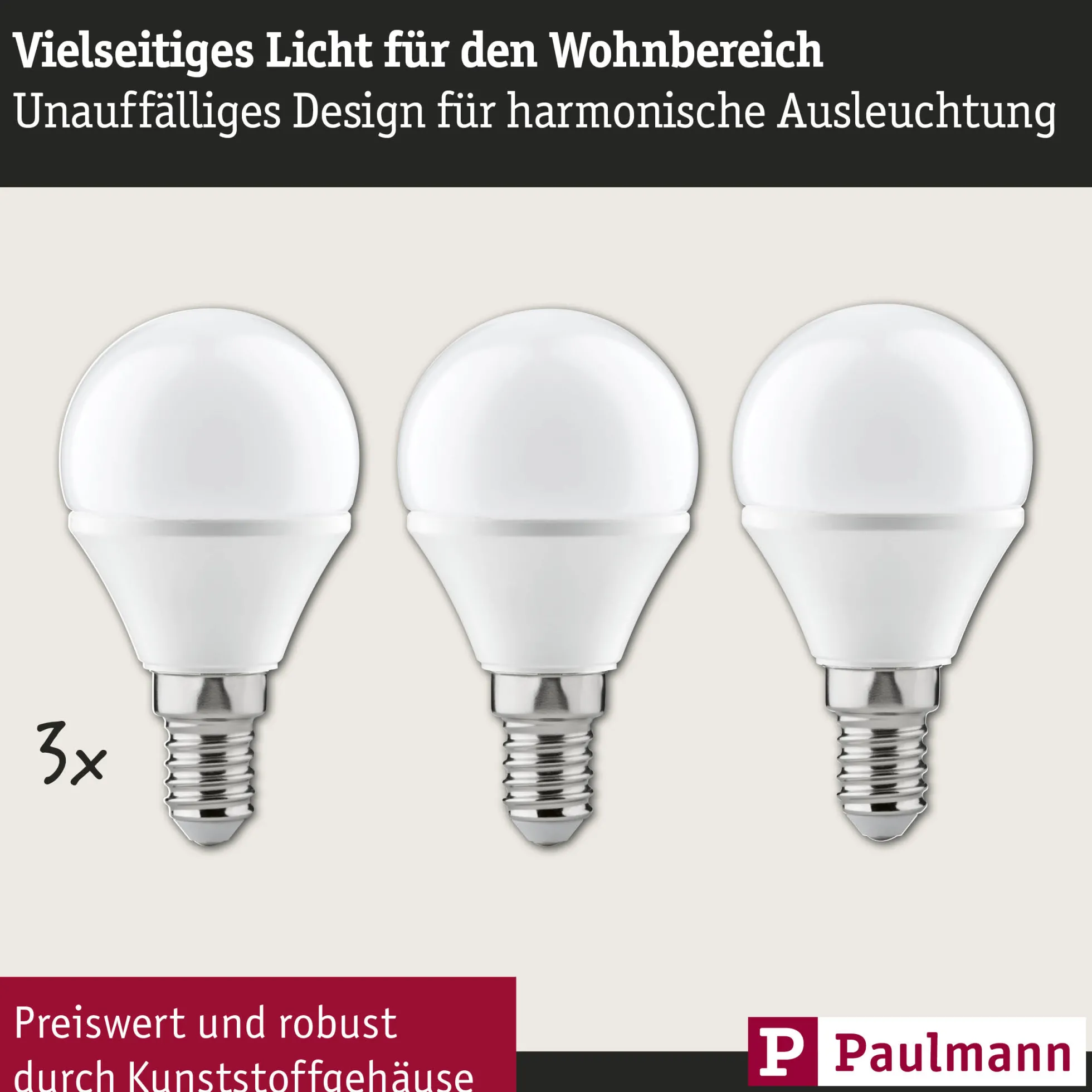 Standard 230V - LED Tropfen 3er-Set