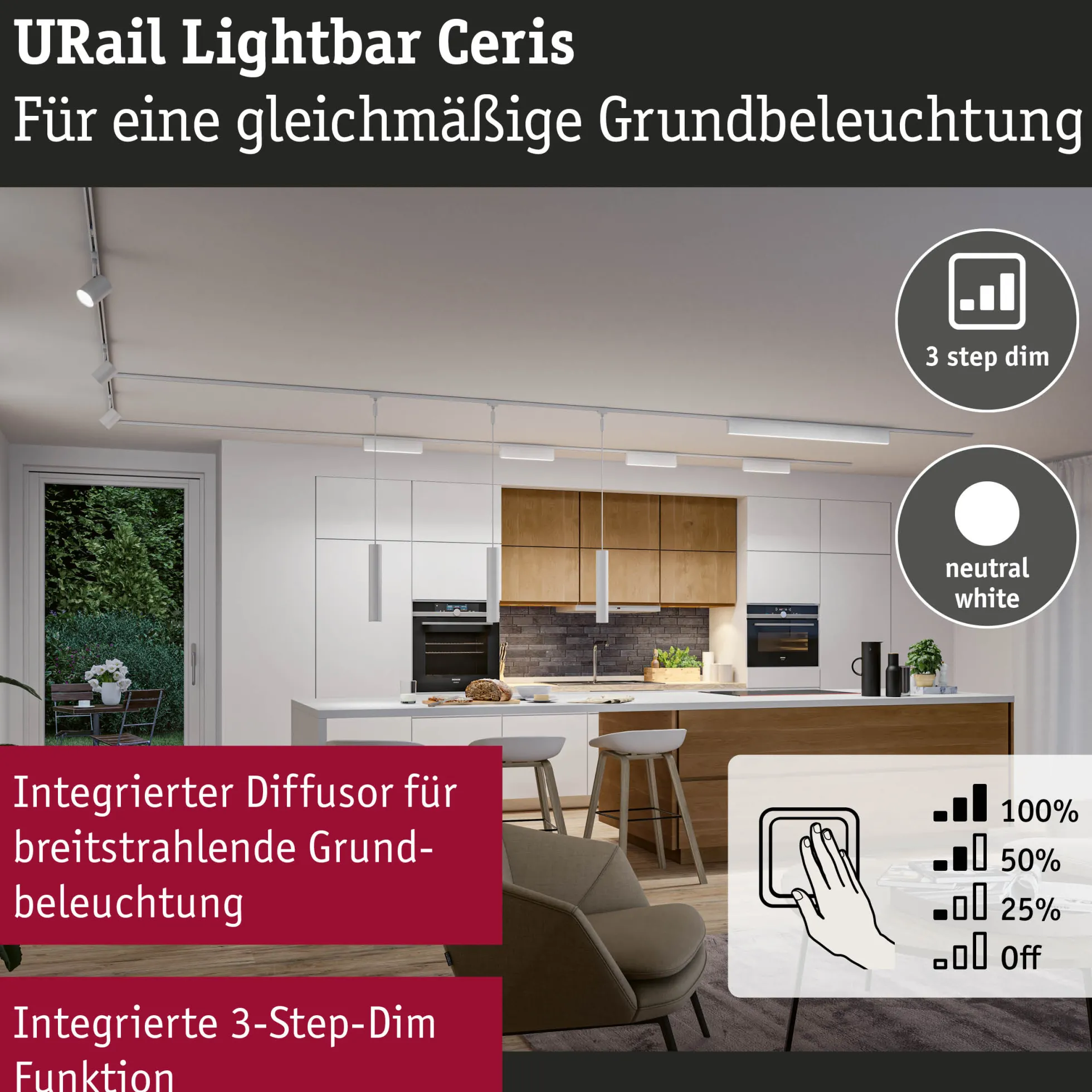 URail Lightbar 3-Step-Dim - Ceris