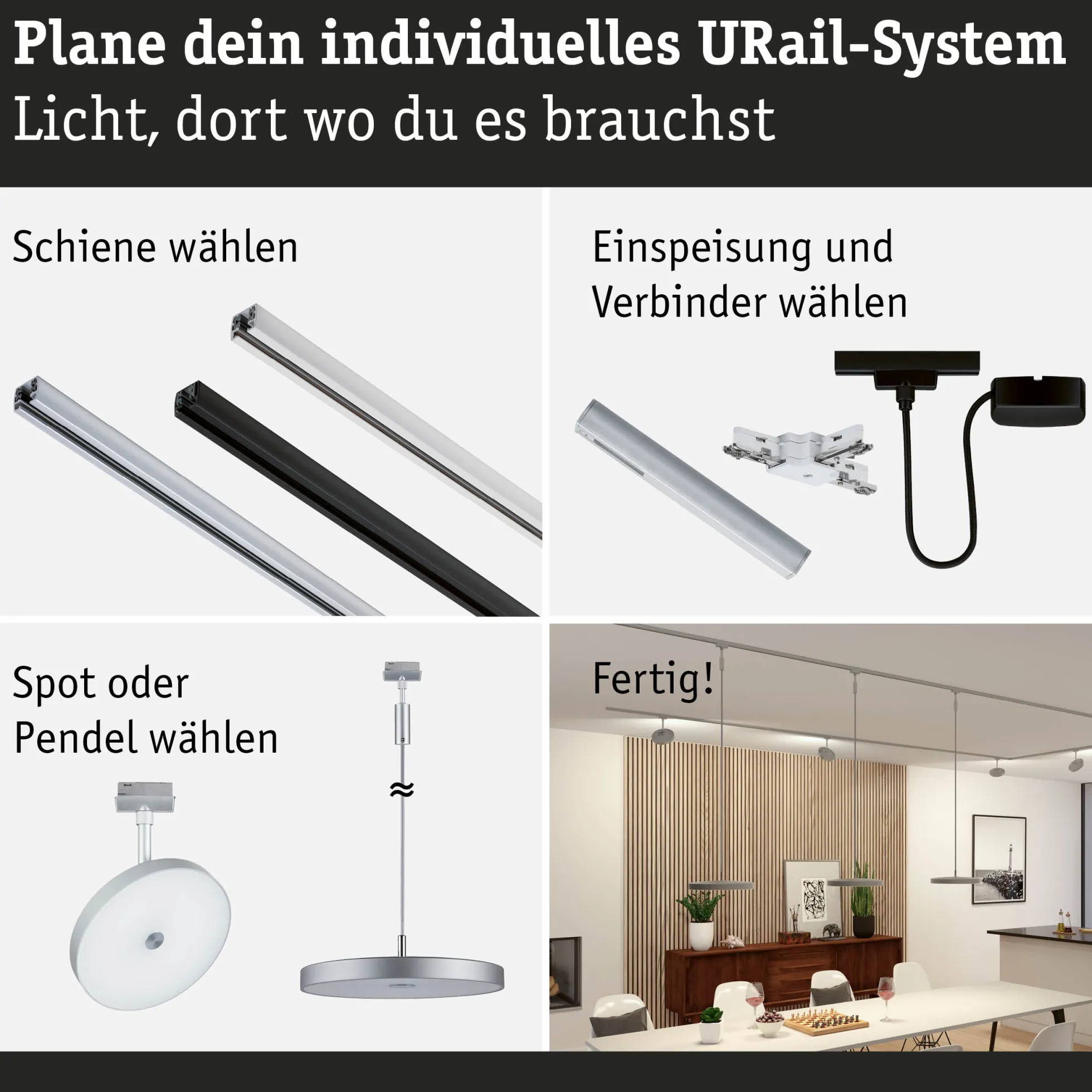 URail Pendel 3-Step-Dim - Hildor