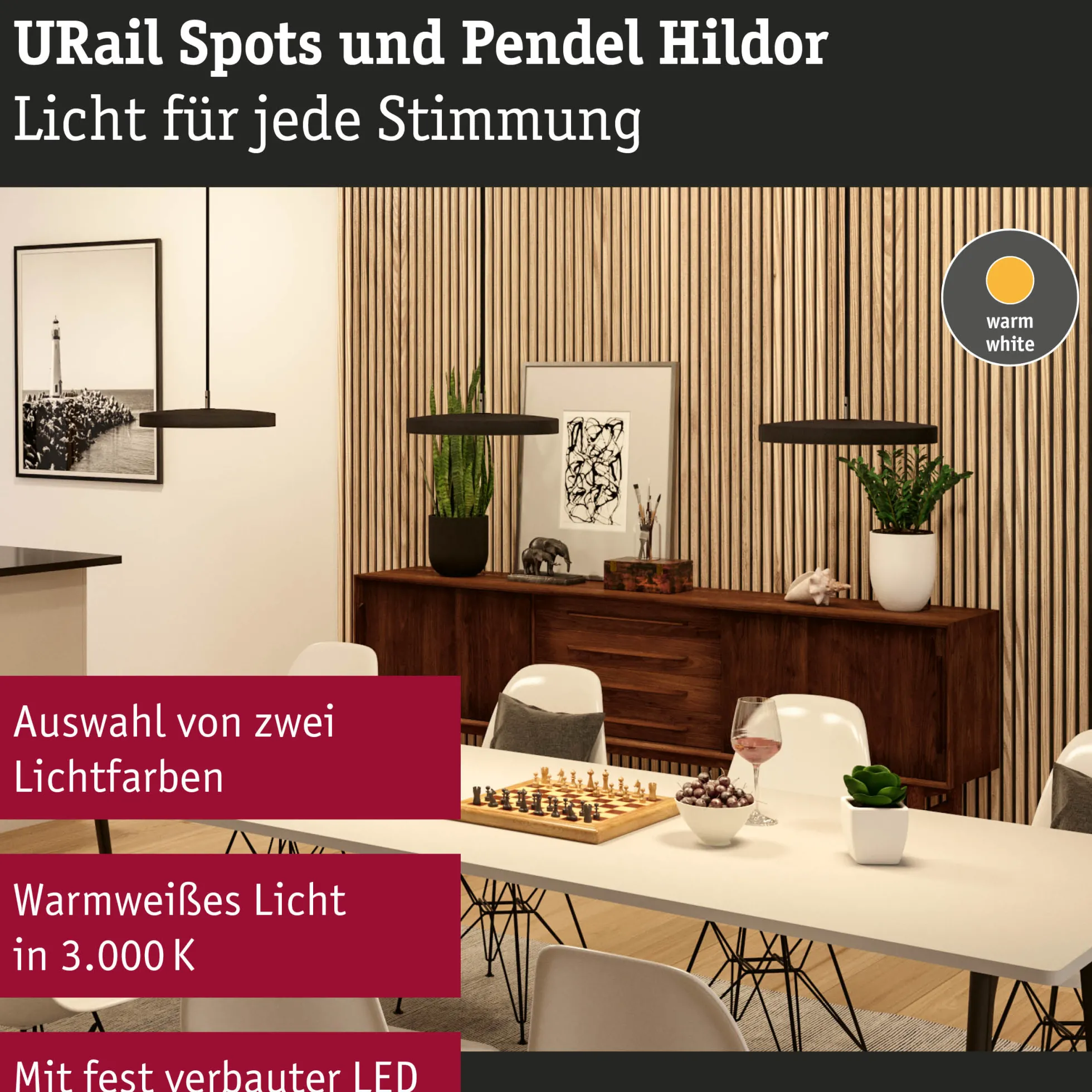 URail Pendel 3-Step-Dim - Hildor
