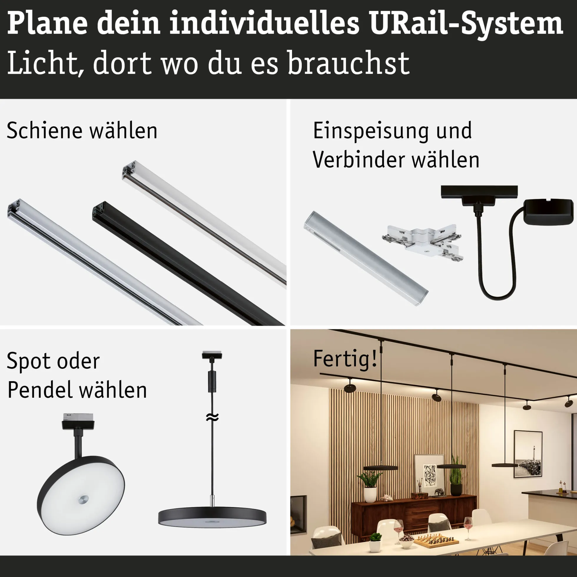 URail Pendel 3-Step-Dim - Hildor