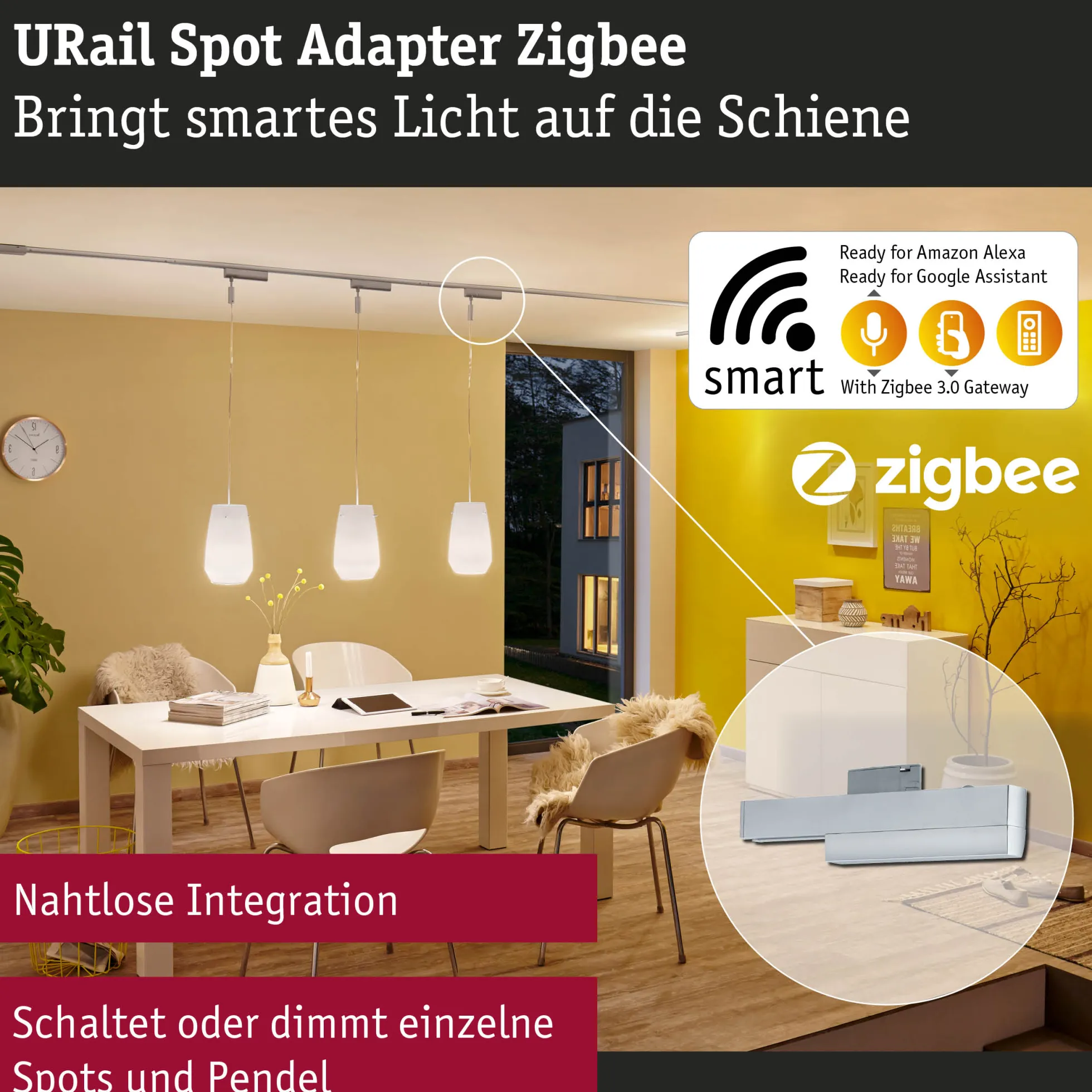 URail Schienenadapter Smart Home Zigbee 3.0 - URail Schienenadapter Smart Home Zigbee 3.0
