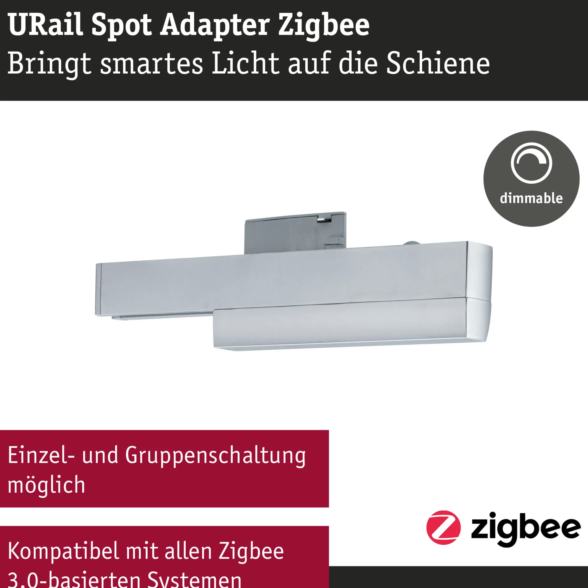 URail Schienenadapter Smart Home Zigbee 3.0 - URail Schienenadapter Smart Home Zigbee 3.0