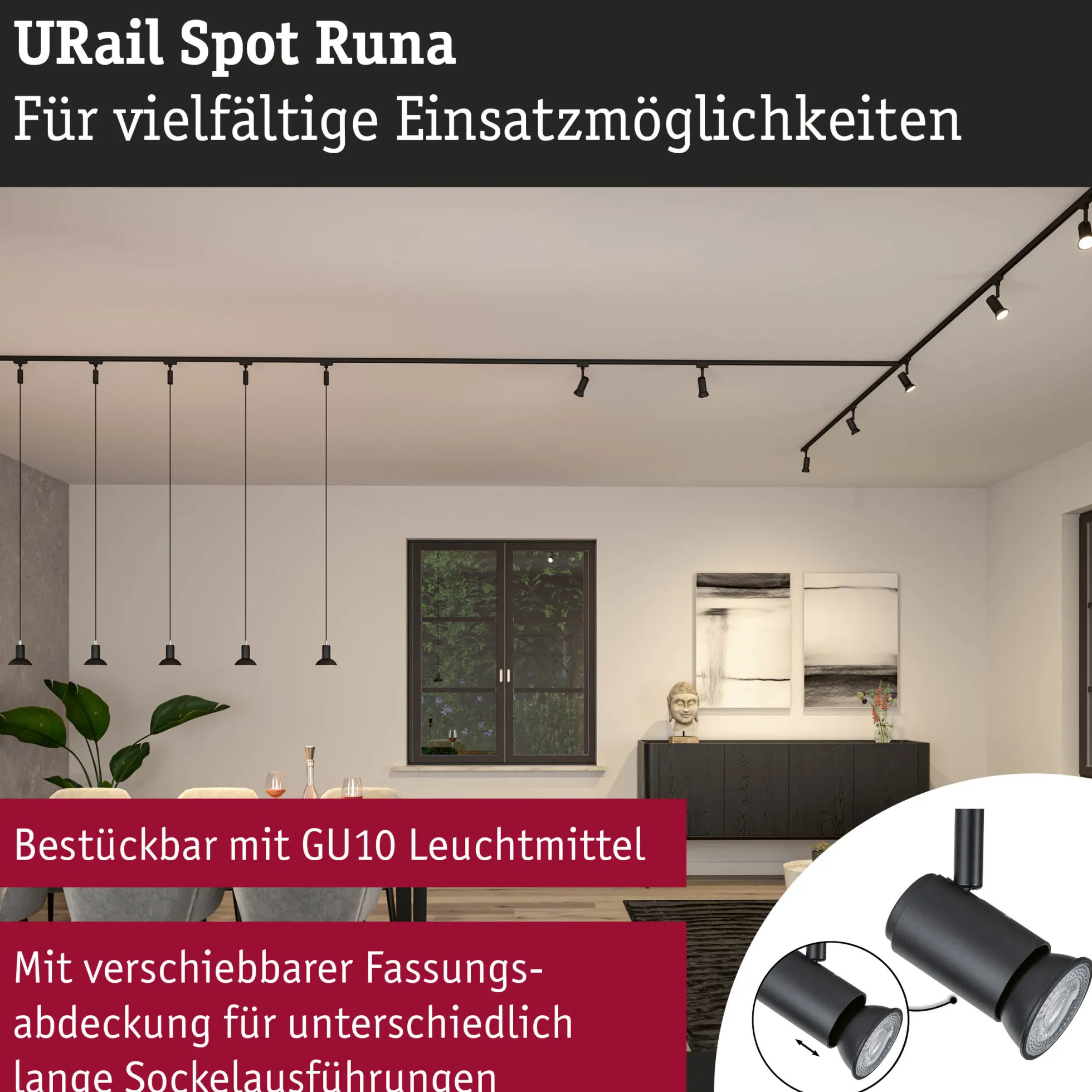 URail Schienenspot - Runa Einzelspot