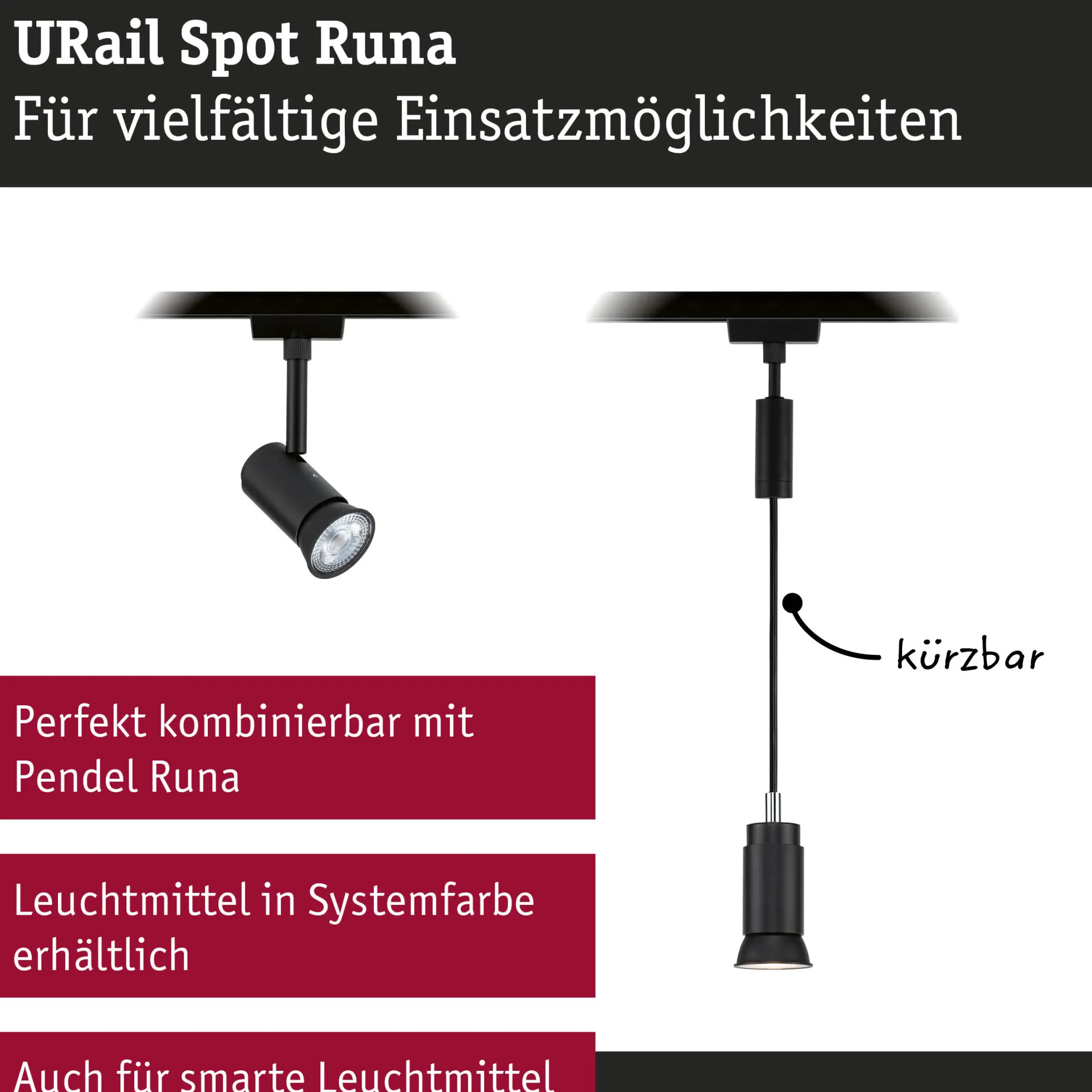 URail Schienenspot - Runa Einzelspot
