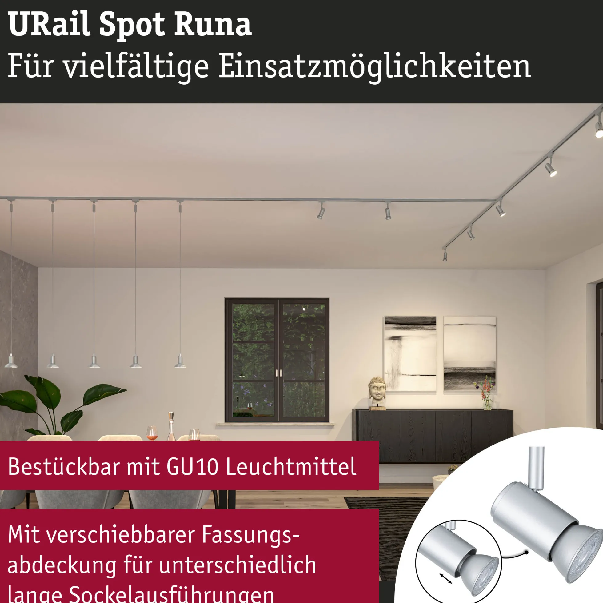 URail Schienenspot - Runa Einzelspot