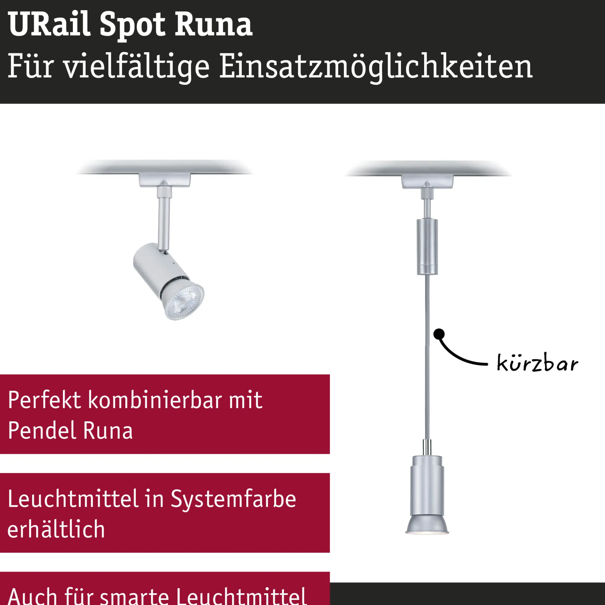 URail Schienenspot - Runa Einzelspot