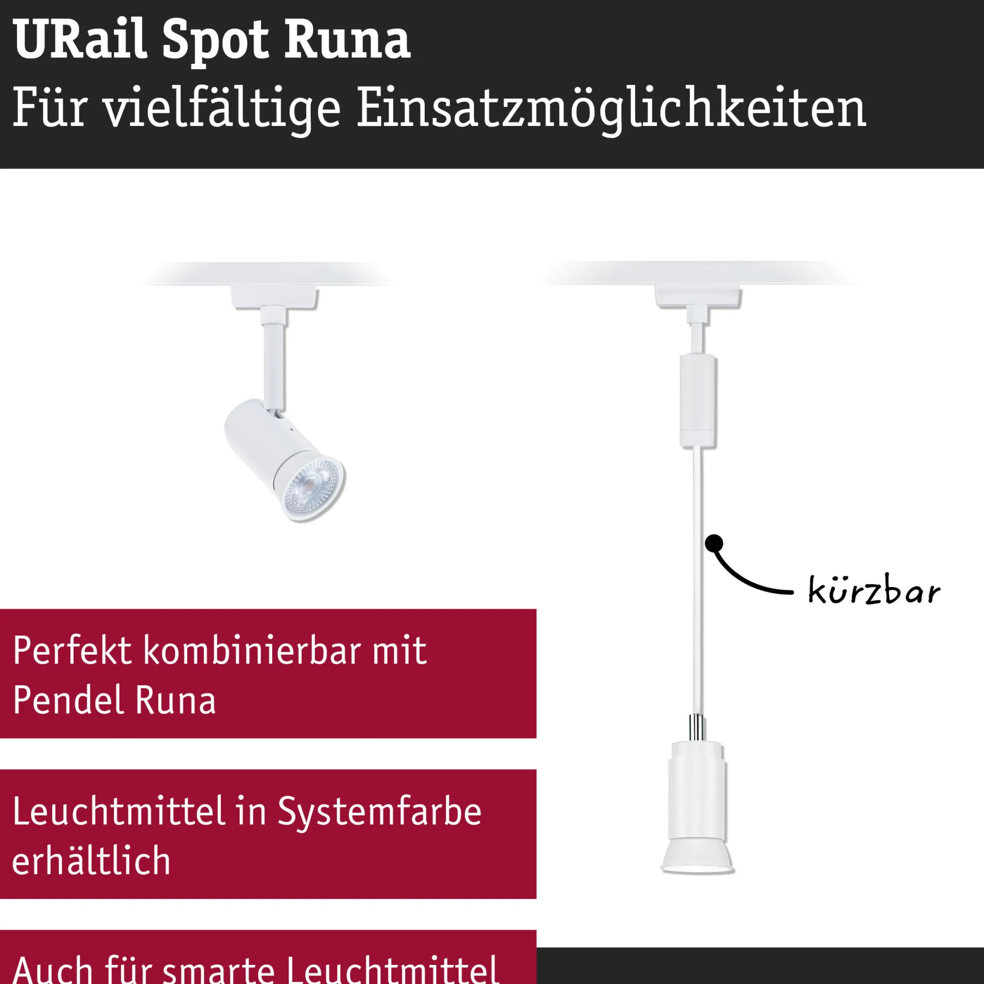 URail Schienenspot - Runa Einzelspot
