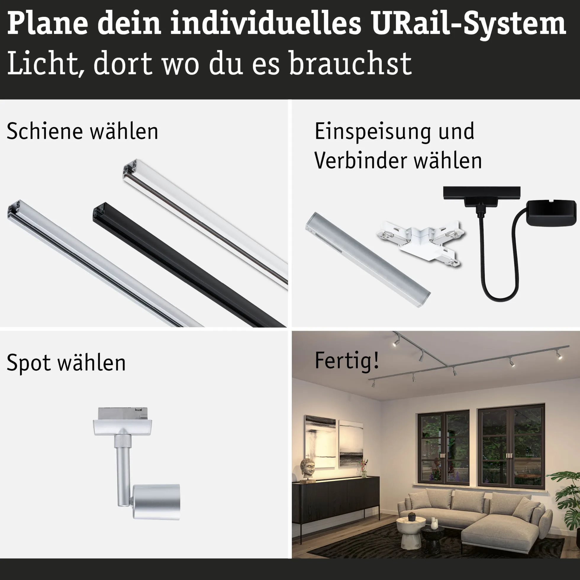URail Schienenspot - Salt Einzelspot