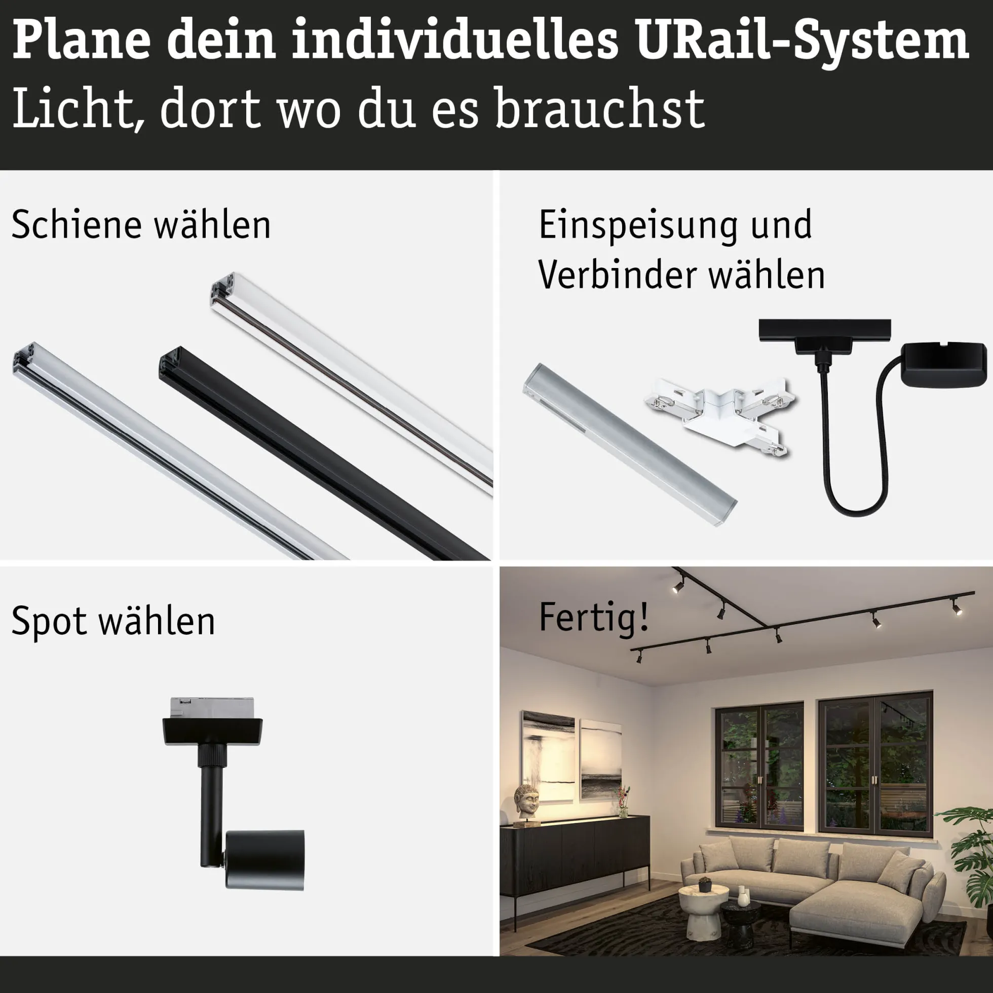 URail Schienenspot - Salt Einzelspot