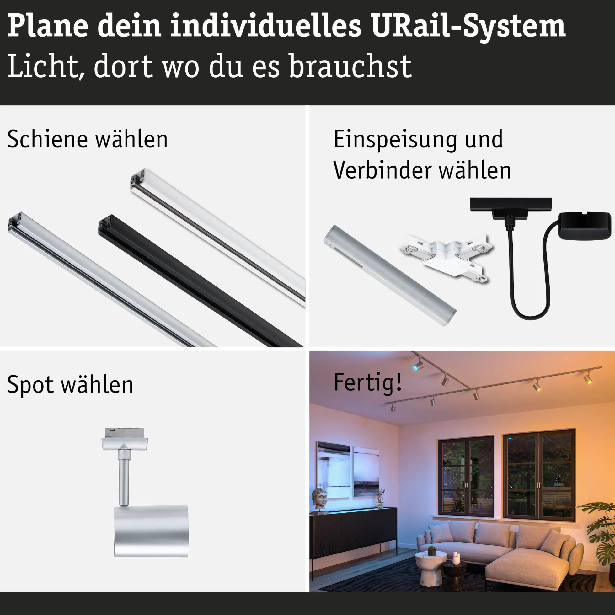 URail Schienenspot Smart Home Zigbee 3.0 - Luxe