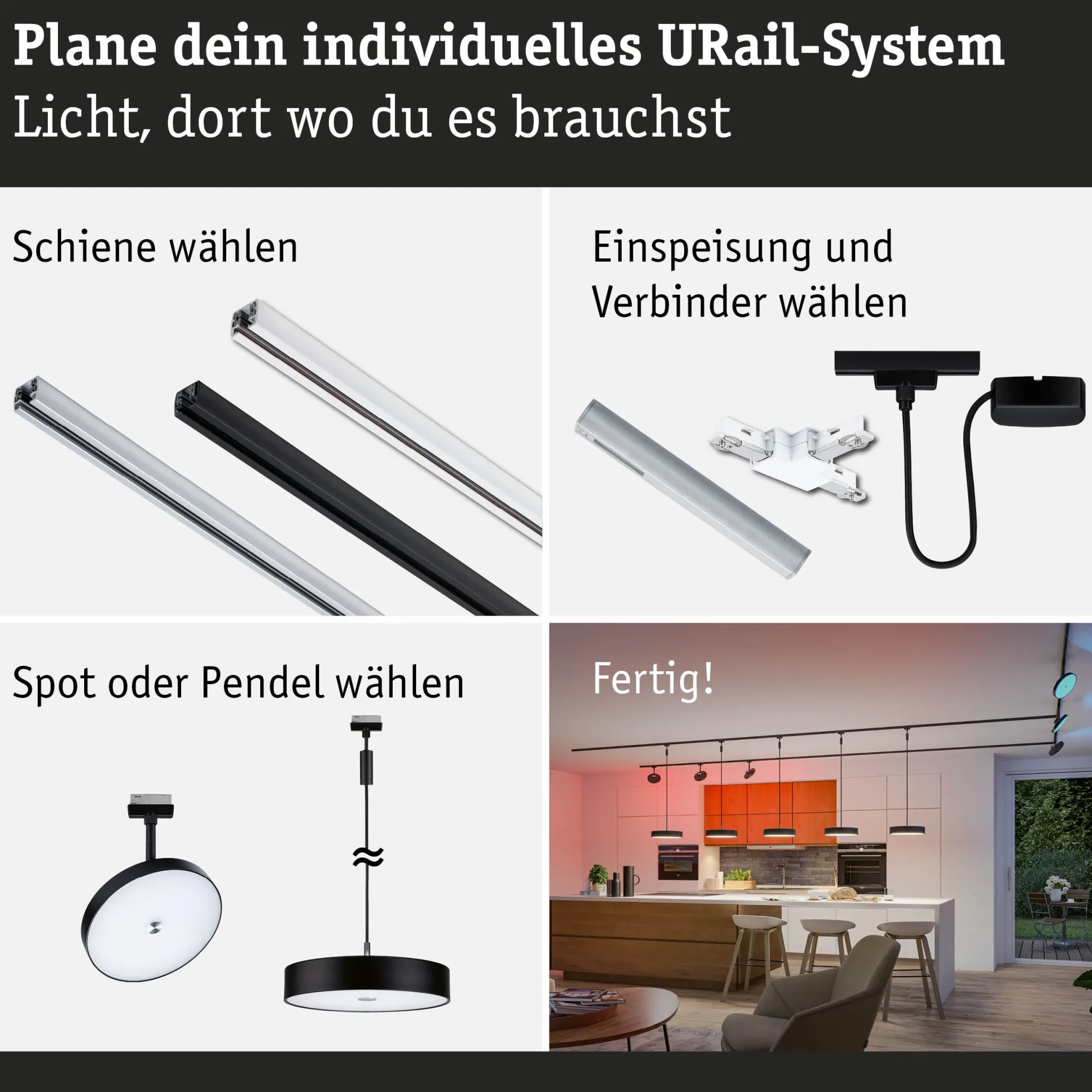 URail Schienenspot Smart Home Zigbee 3.0 - Hildor RGBW