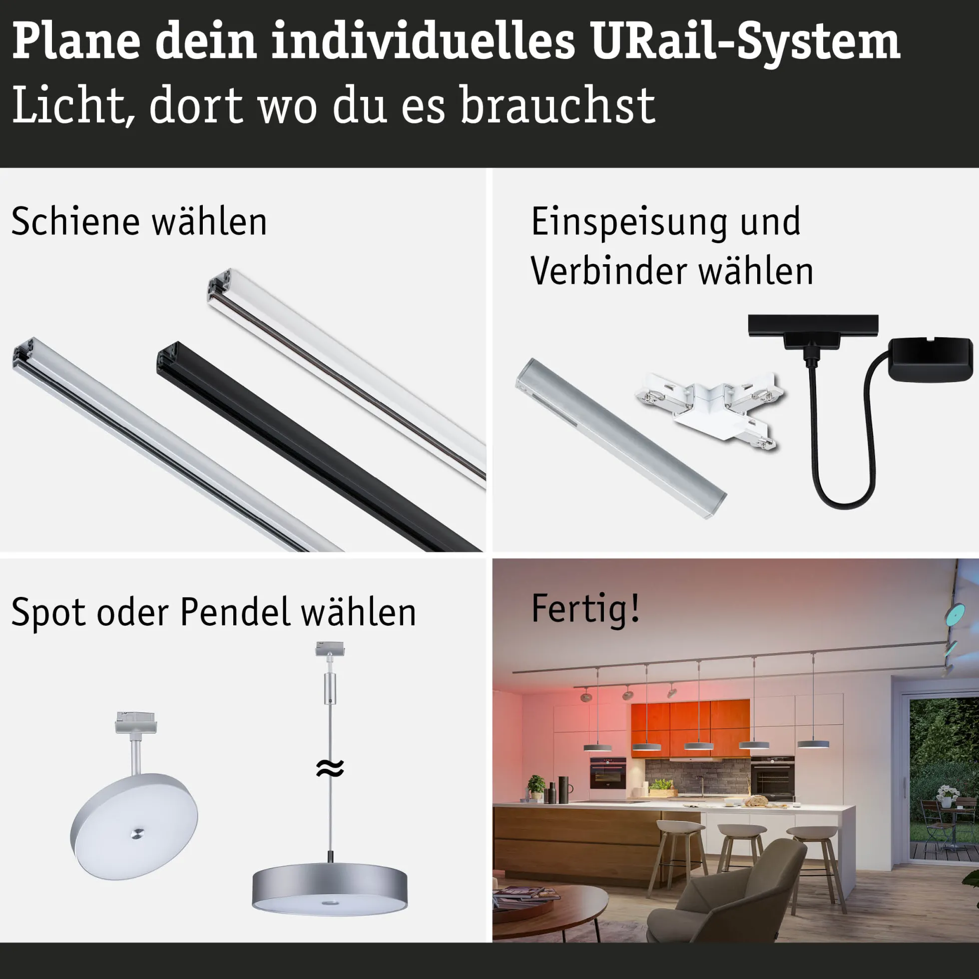 URail Schienenspot Smart Home Zigbee 3.0 - Hildor RGBW