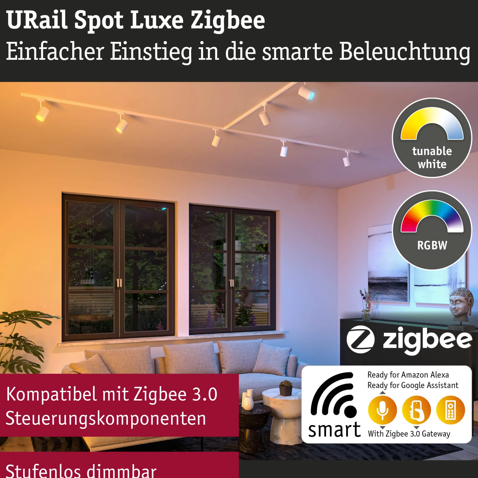 URail Schienenspot Smart Home Zigbee 3.0 - Luxe