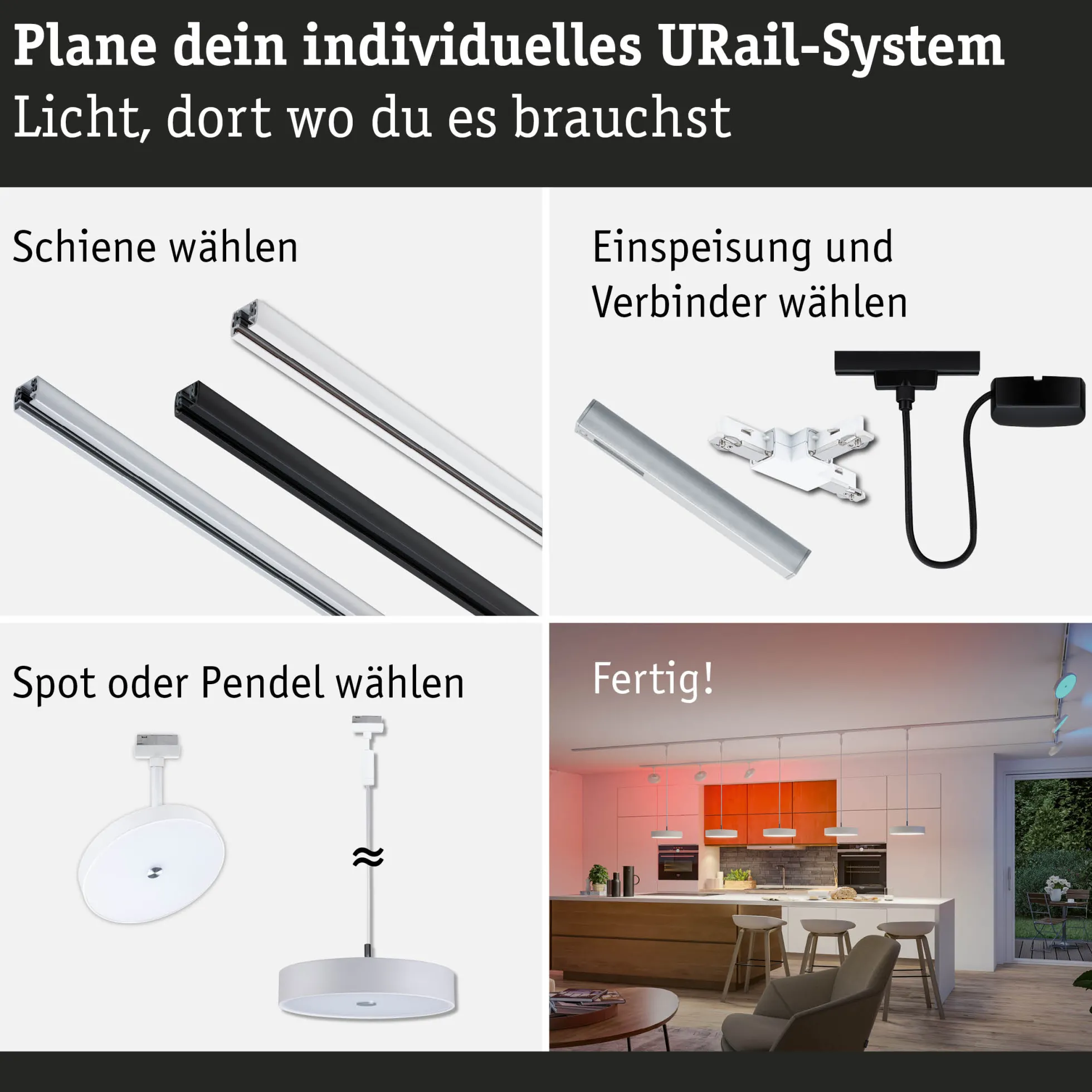 URail Schienenspot Smart Home Zigbee 3.0 - Hildor RGBW