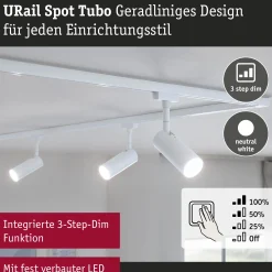URail Schienenspot 3-Step-Dim - Tubo Einzelspot