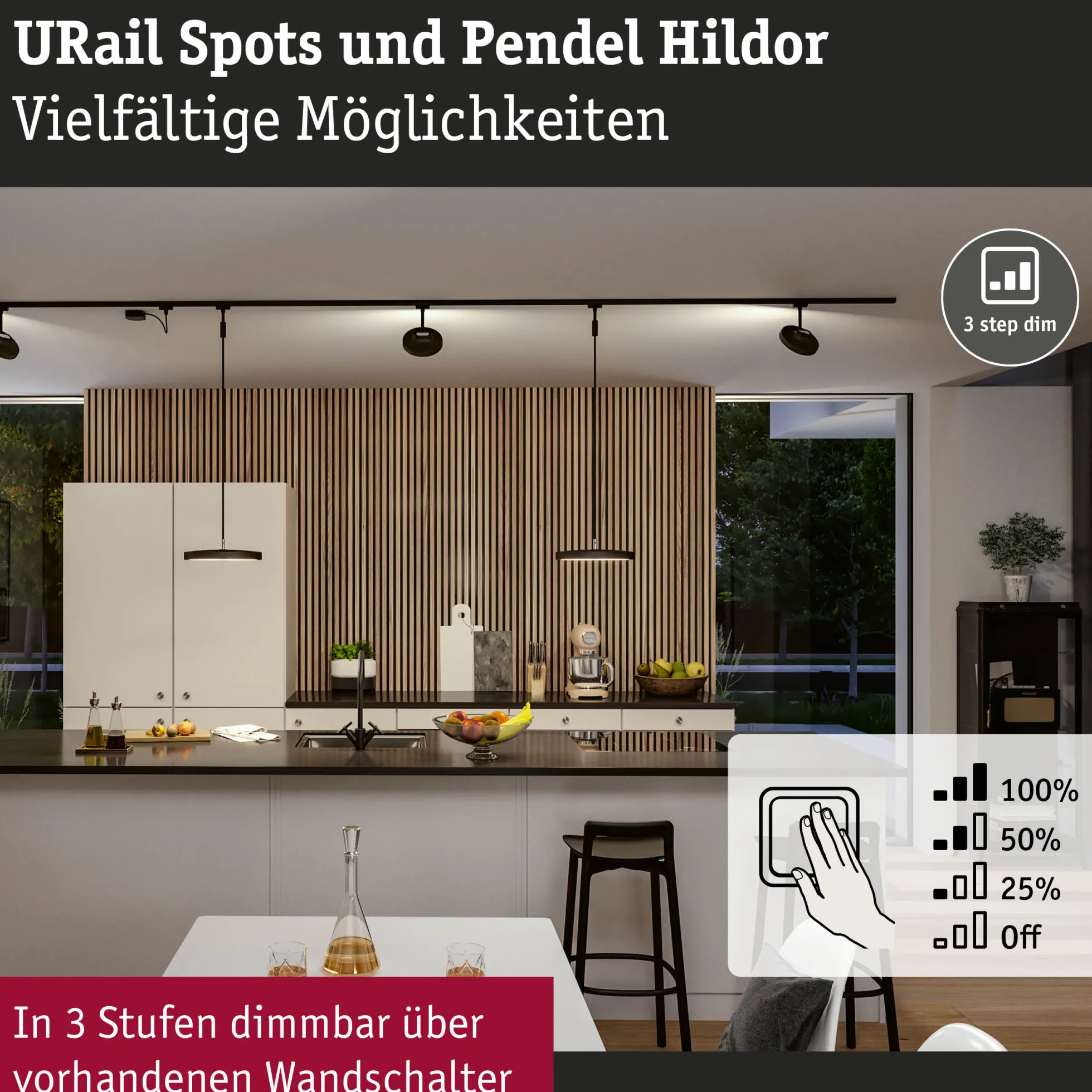 URail Schienenspot 3-Step-Dim - Hildor