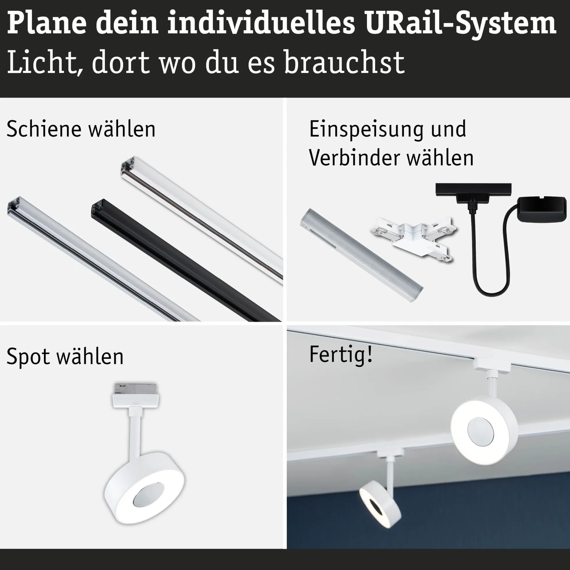 URail Schienenspot 3-Step-Dim - Circle