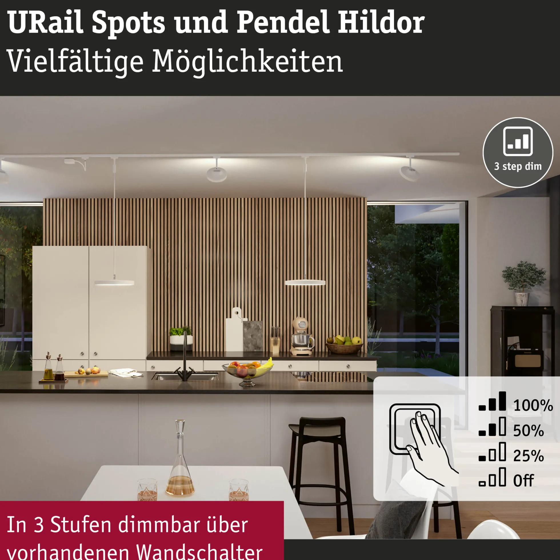 URail Schienenspot 3-Step-Dim - Hildor