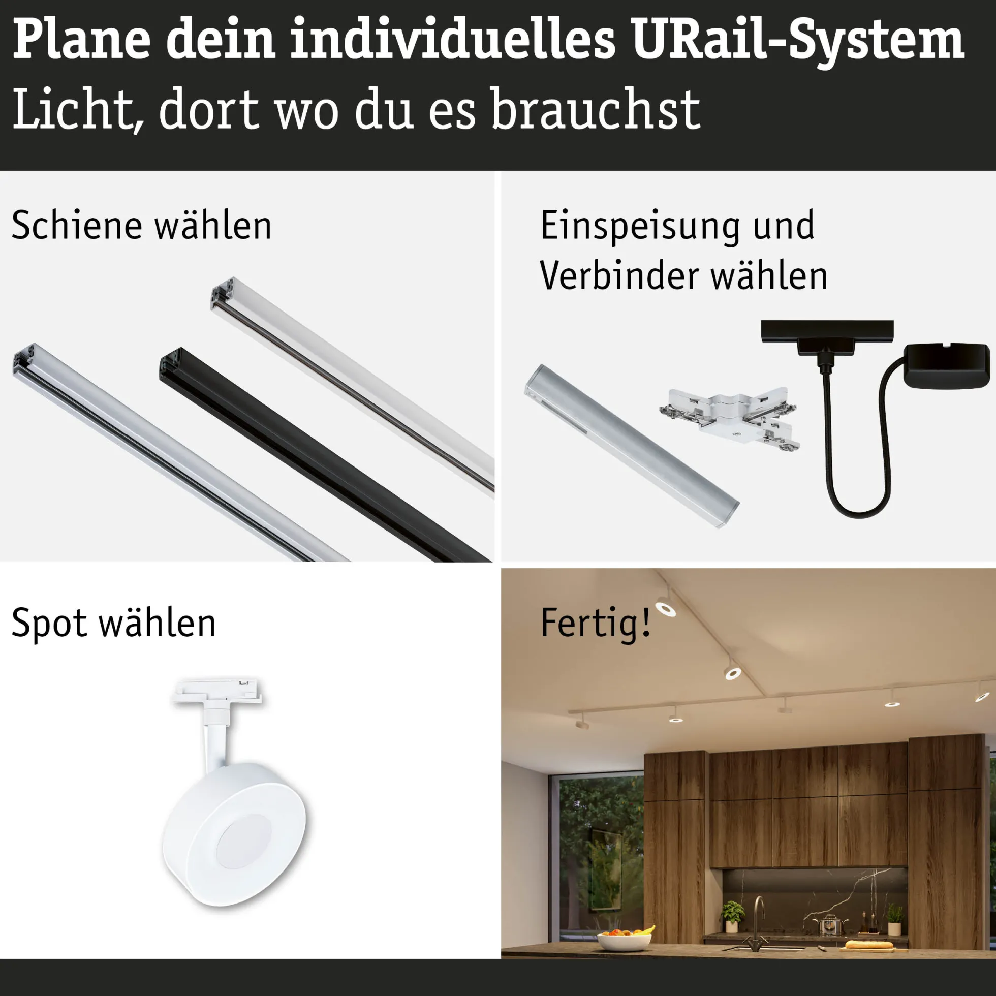 URail Schienenspot 3-Step-Dim - Circle