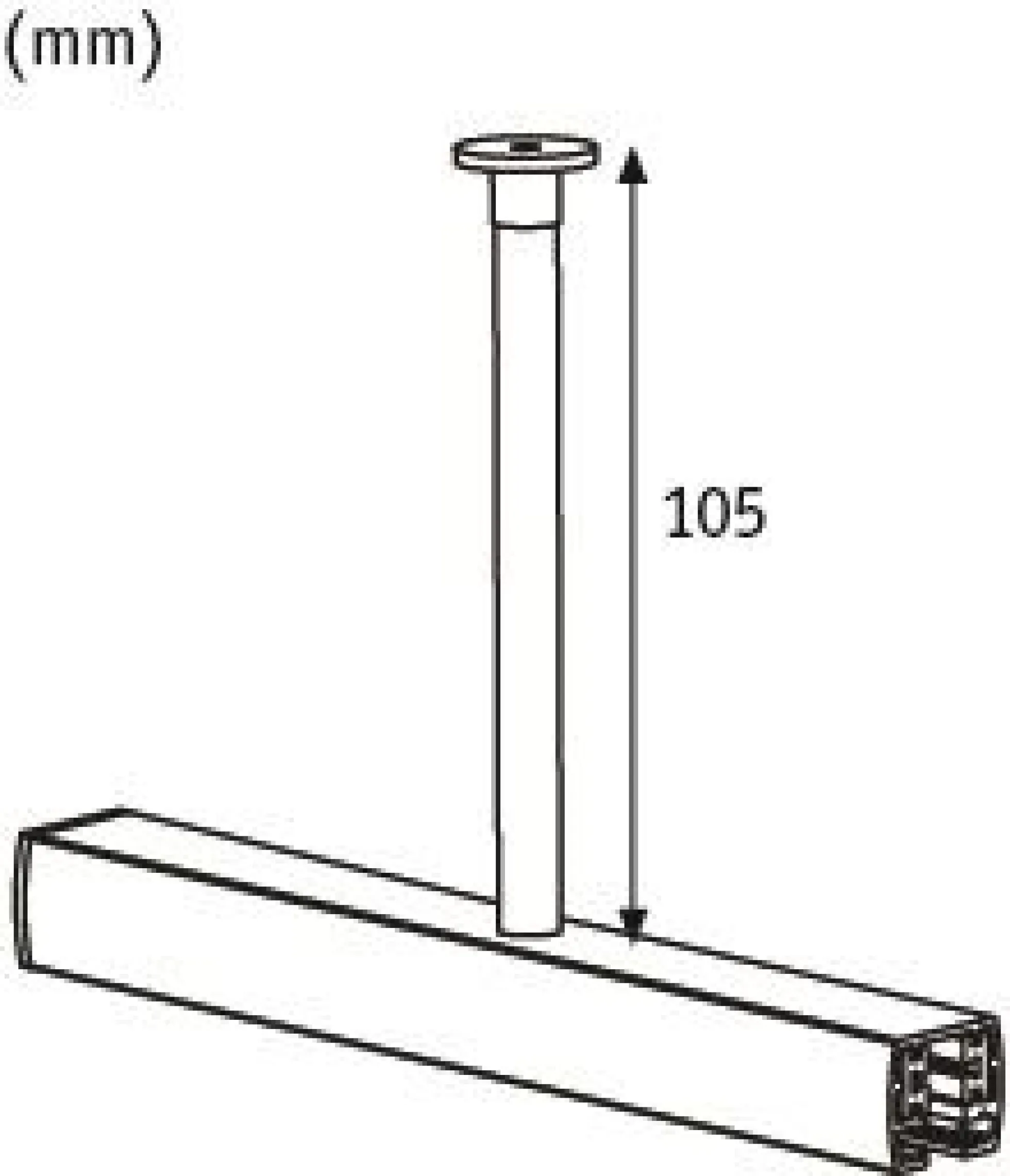 URail Zubehör - URail Zubehör Schienenabhängung 105mm Weiß