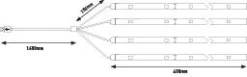 USB LED Stripe - Parasol-Light Schirmbeleuchtung Basisset 4x40cm