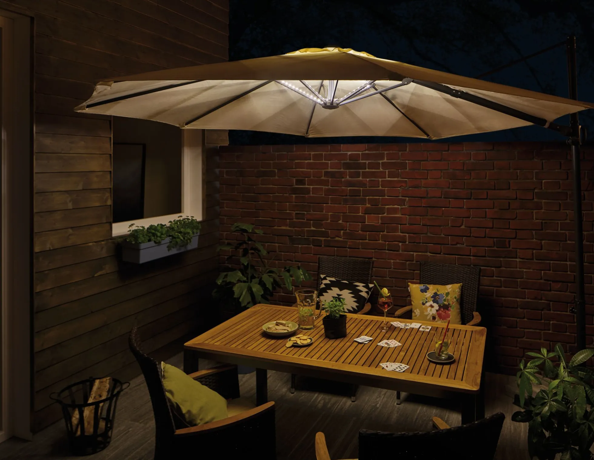 USB LED Stripe - Parasol-Light Schirmbeleuchtung Basisset 4x40cm