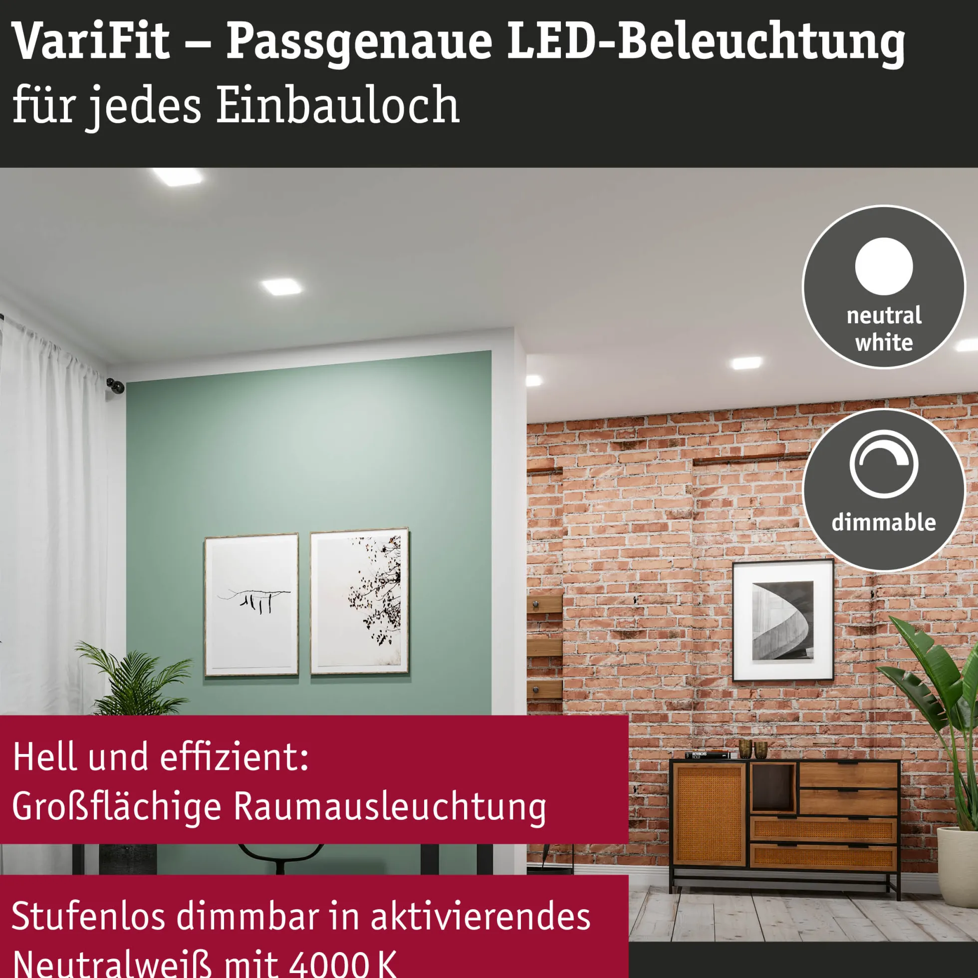 VariFit LED Einbaupanel - Veluna Edge