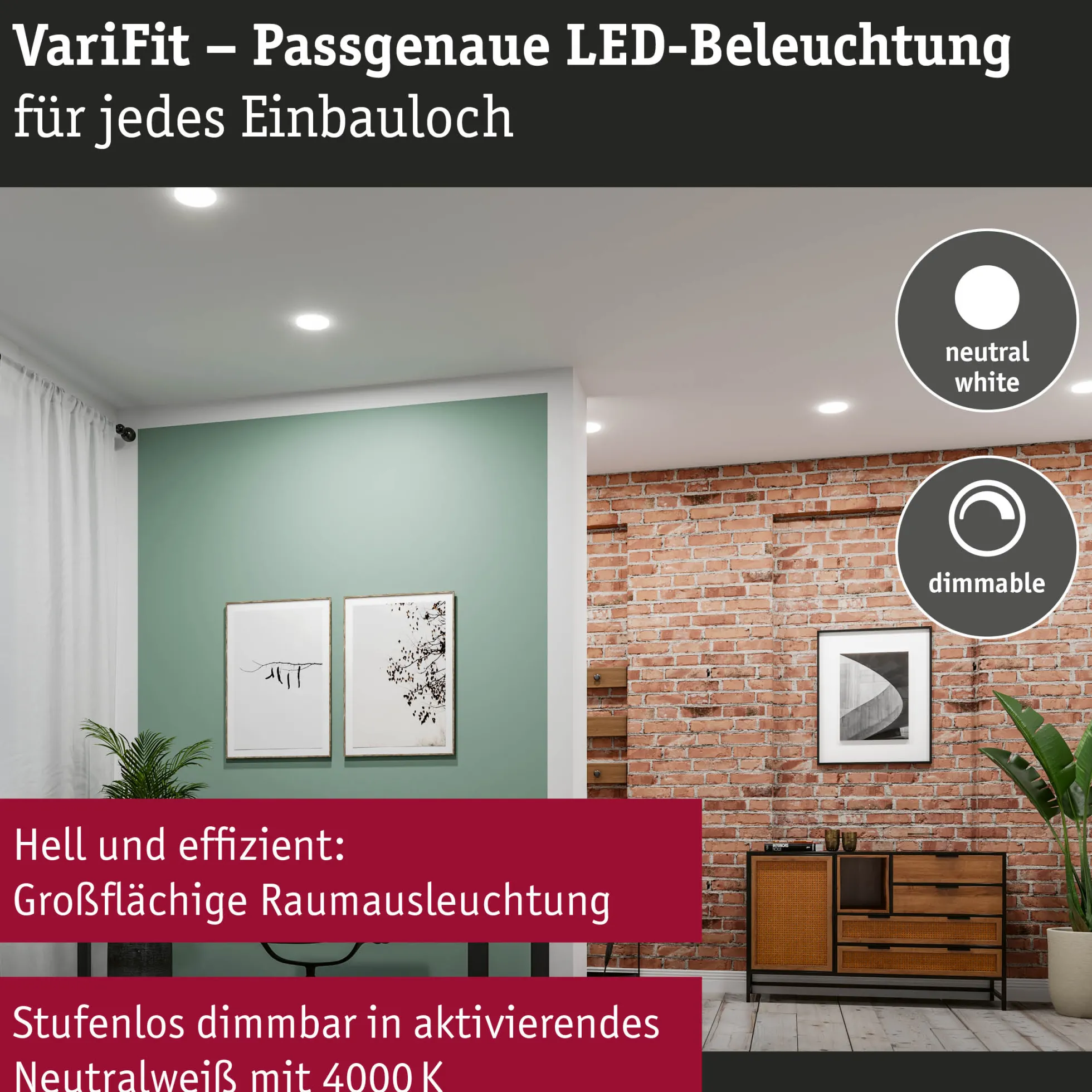 VariFit LED Einbaupanel - Veluna Edge