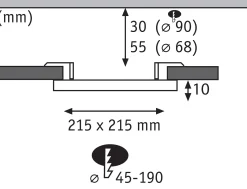 VariFit LED Einbaupanel 3-Step-Dim - Veluna
