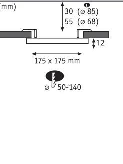 VariFit LED Einbaupanel 3-Step-Dim - Areo