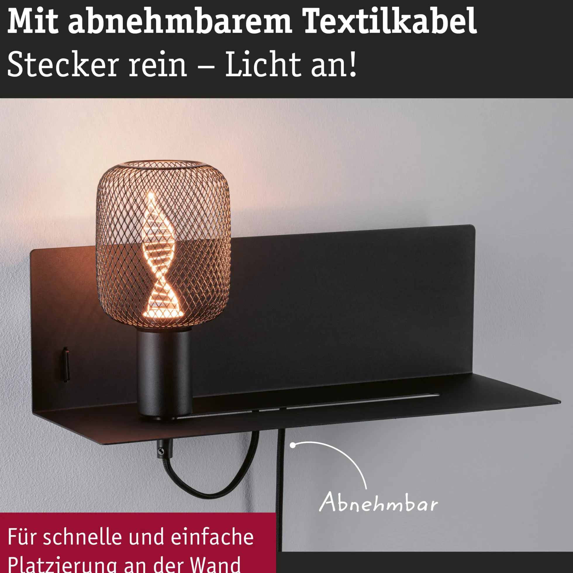 Wandleuchte - Devara USB C
