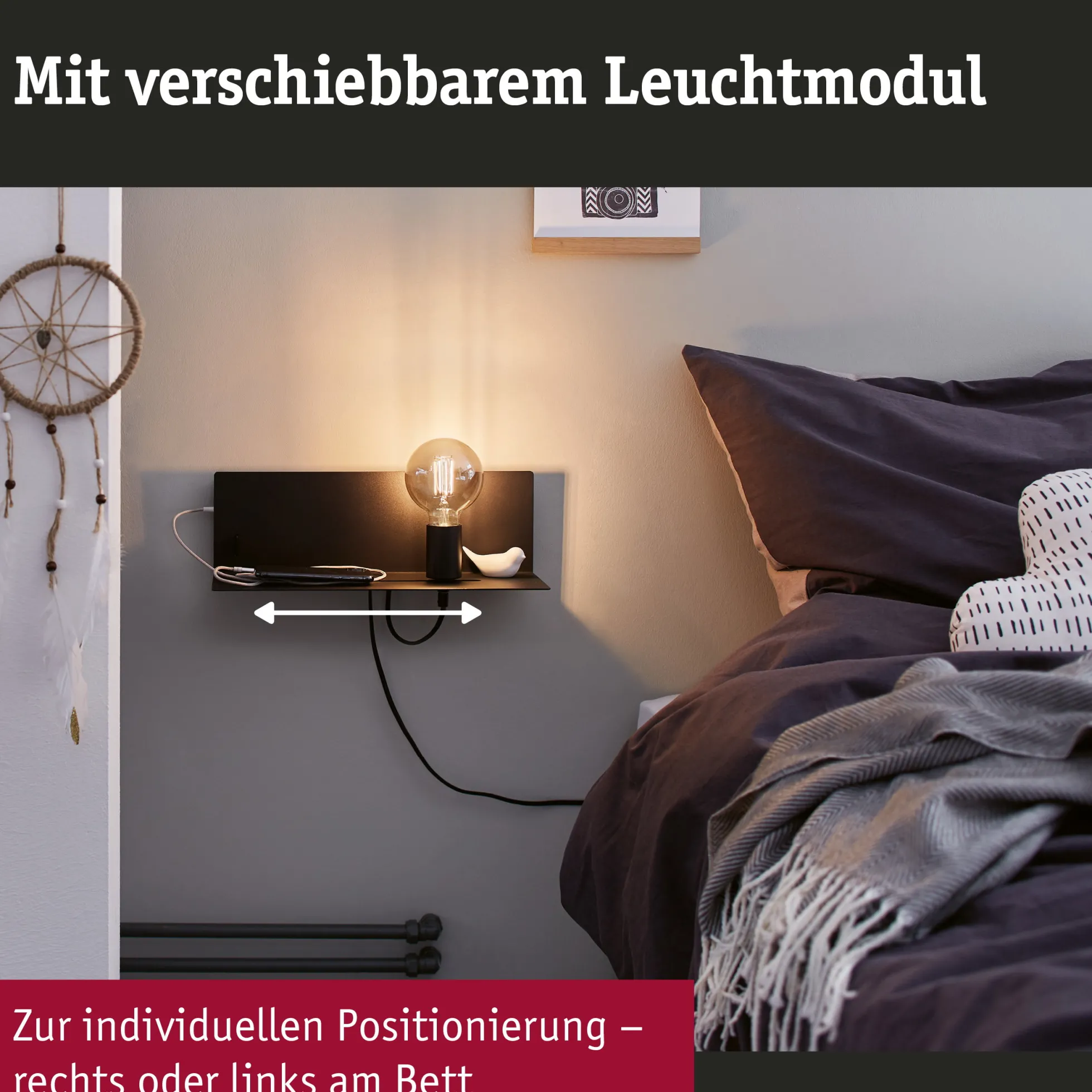 Wandleuchte - Devara USB C