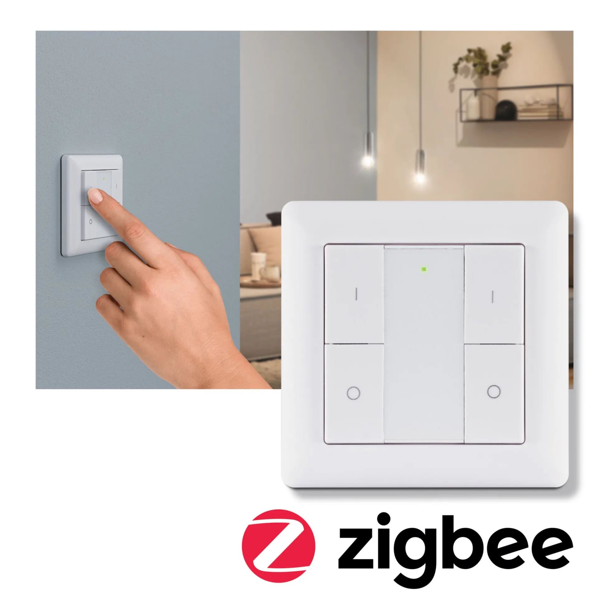 Wandschalter Smart Home Zigbee 3.0 - On/Off/Dimm
